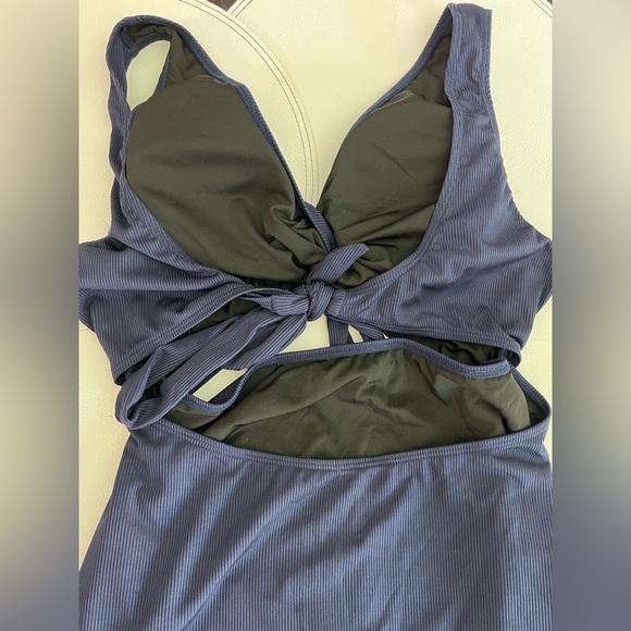 Navy Blue Woman’s One Piece Swimsuit - Picture 4 of 6